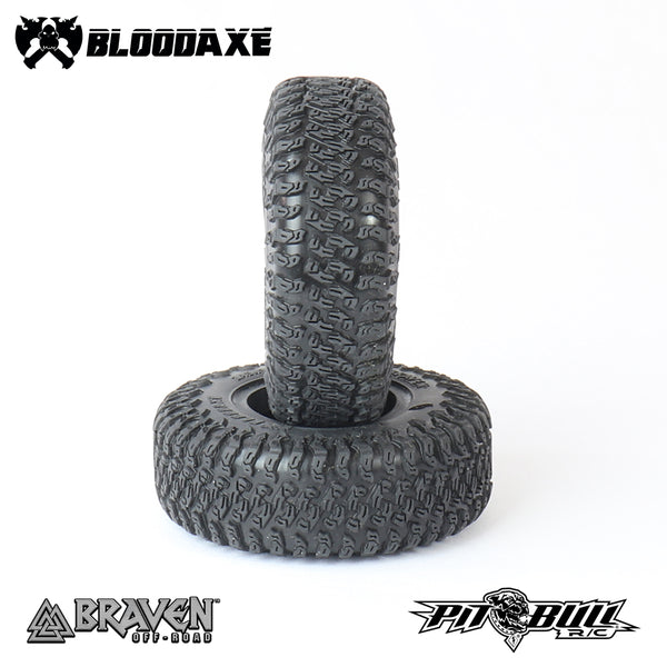 PB9022AK - BRAVEN BLOODAXE 3.45X1.11-1.55 SCALE RC TIRES + FOAM