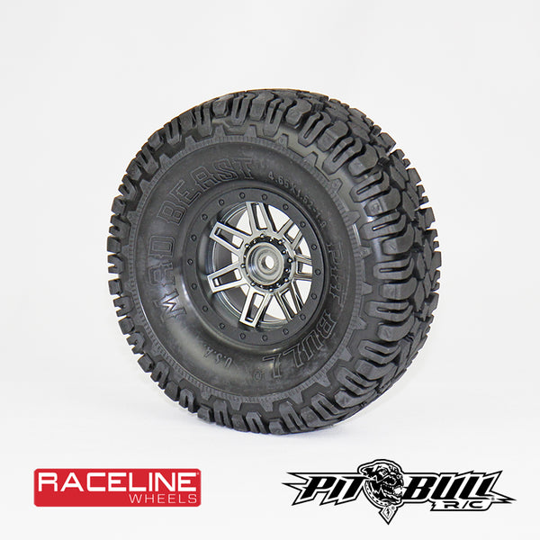 PB9007NK - PITBULL - 1.9 MAD BEAST SCALE RC TIRES // KOMP KOMPOUND // W/2  STAGE FOAM - 2pcs