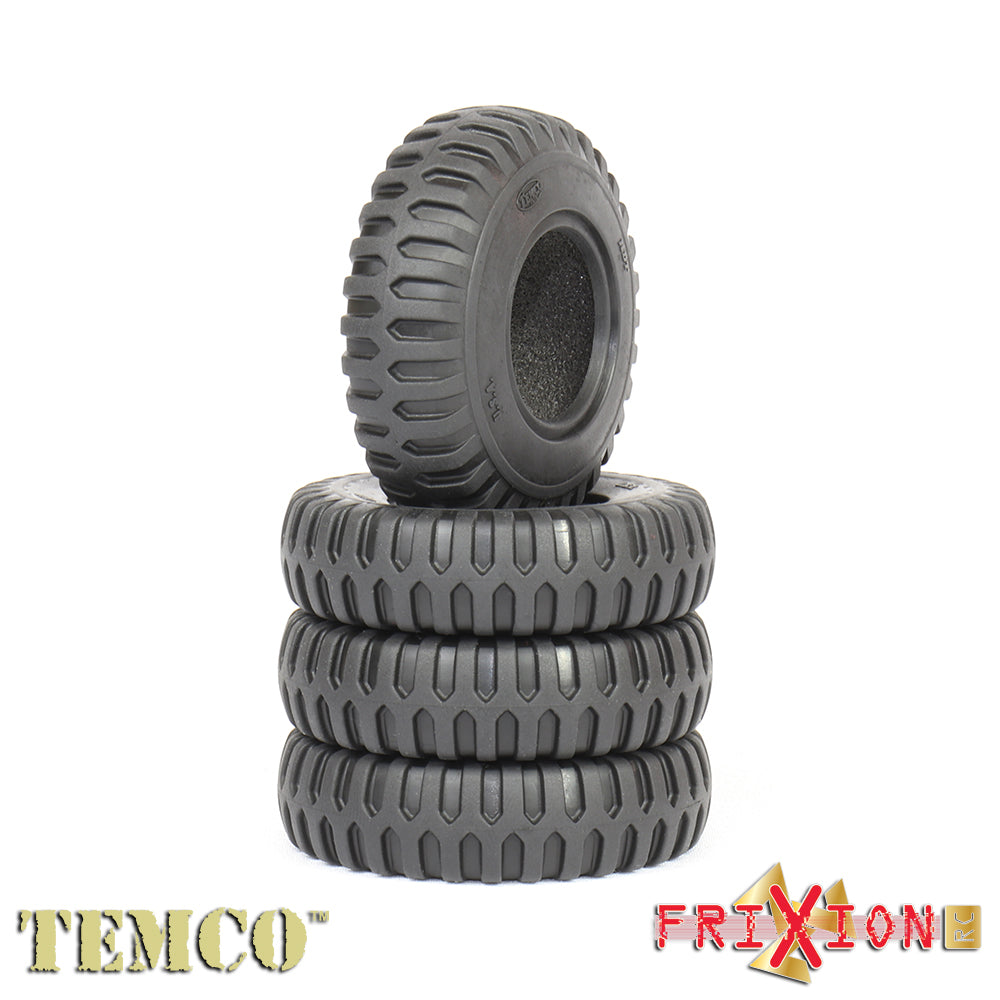 FXTNDT1AK - 1” Temco NDT Scale tires + standard  foam // Alien Kompound // 2 TIRES + 2 FOAMS PER PACK