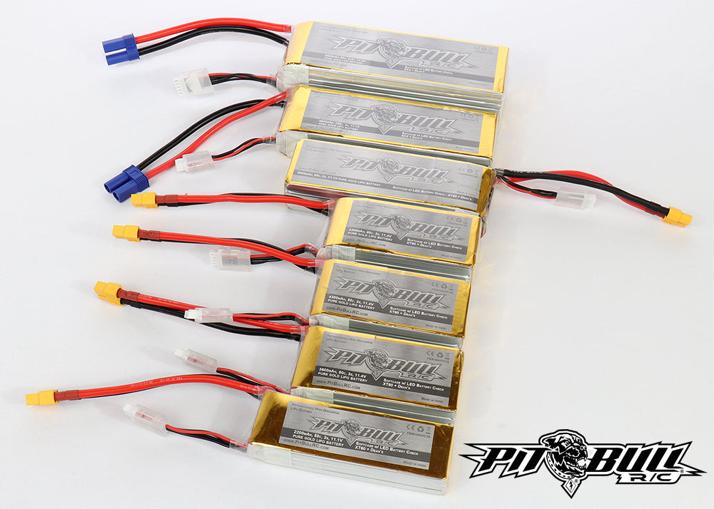 PURE GOLD SOFT CASE R/C Lipo Batteries w/BATTERY LIFE INDICATOR