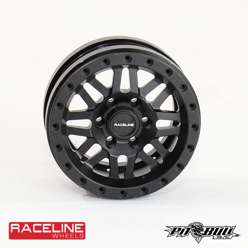 1.55 & 1.9 Scale RACELINE Ryno Aluminum Beadlock Wheels (Black or Silver)- 4pcs