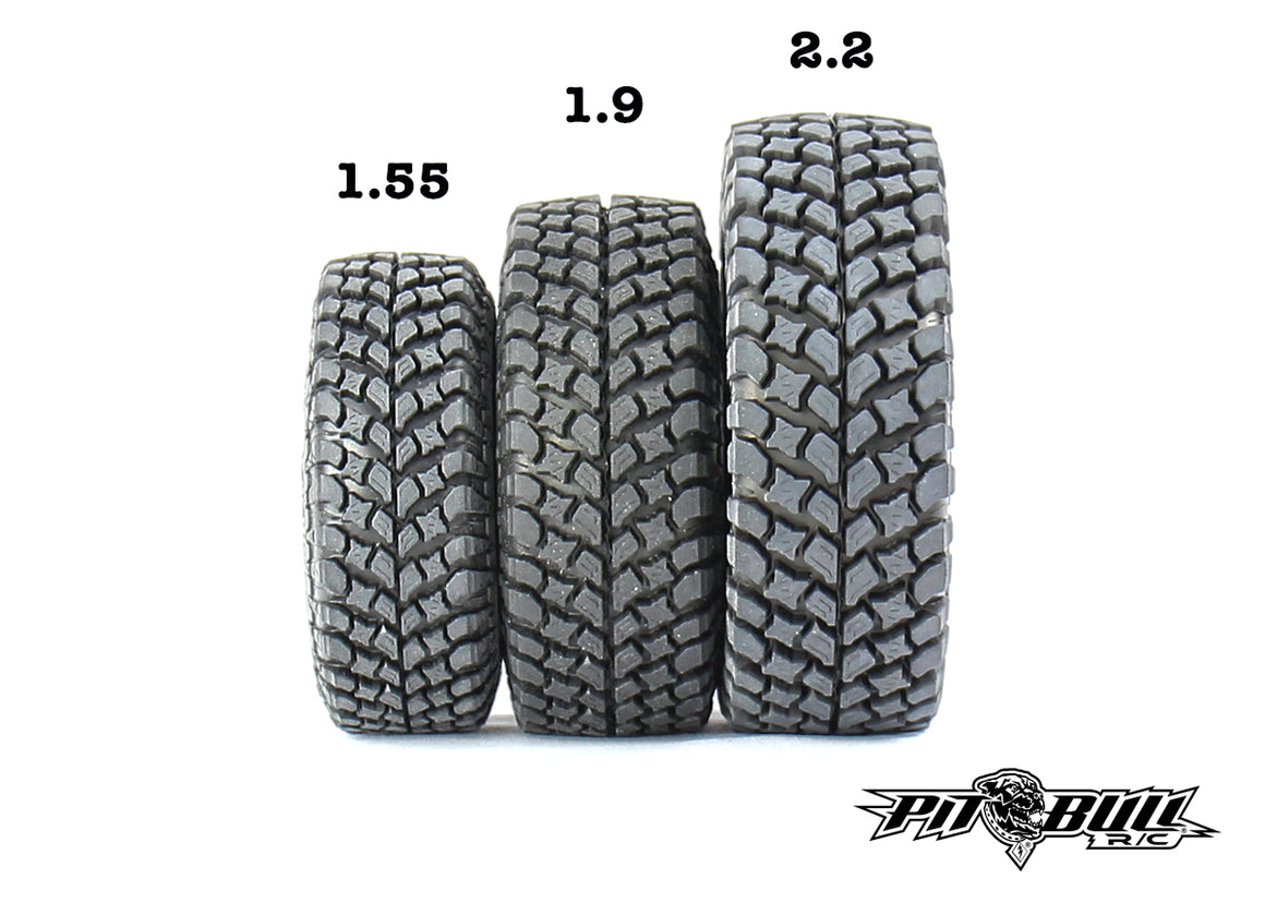 PB9005AK - PIT BULL - 1.55 GROWLER AT/Extra R/C Scale Tires // ALIEN KOMPOUND // Foam - 2pcs