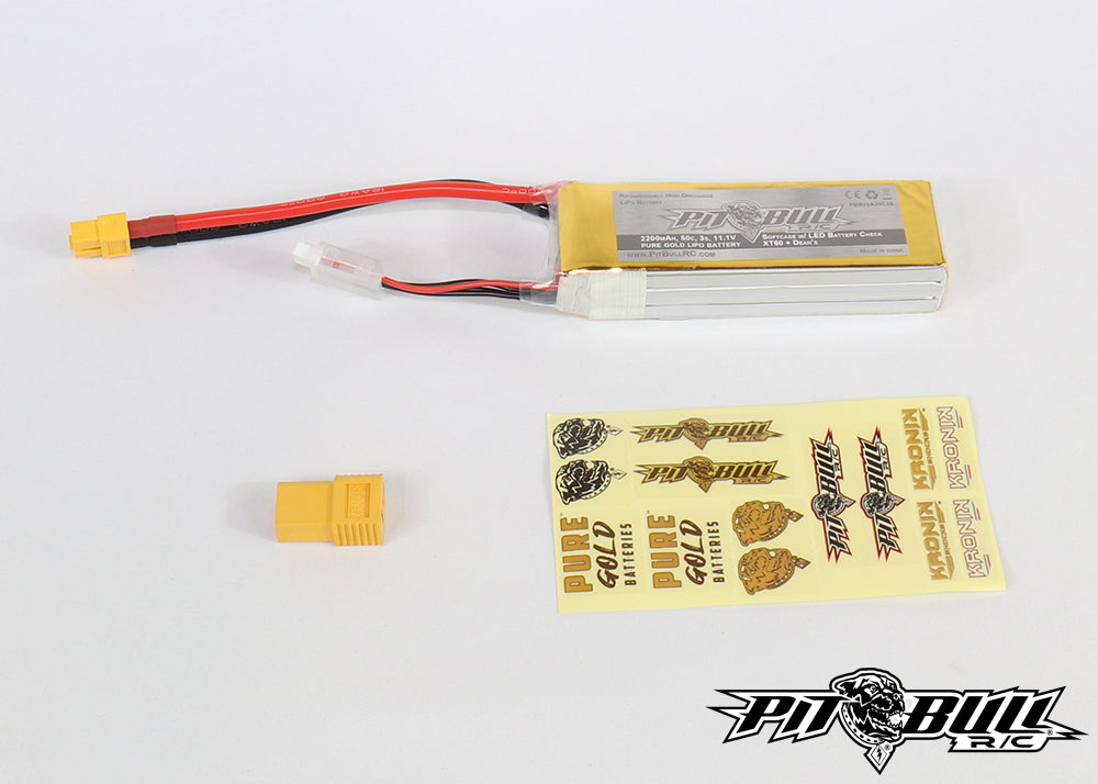 PURE GOLD SOFT CASE R/C Lipo Batteries w/BATTERY LIFE INDICATOR - SOFT CASE - 1 each